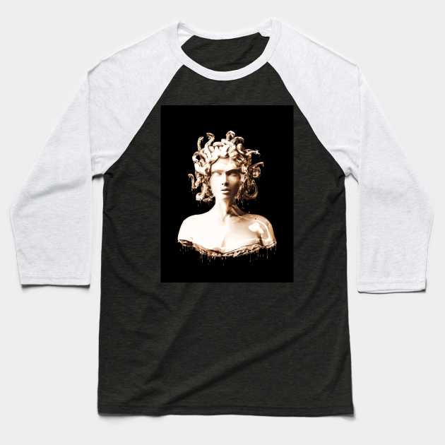 Bronze Medusa Baseball T-Shirt by Underdott